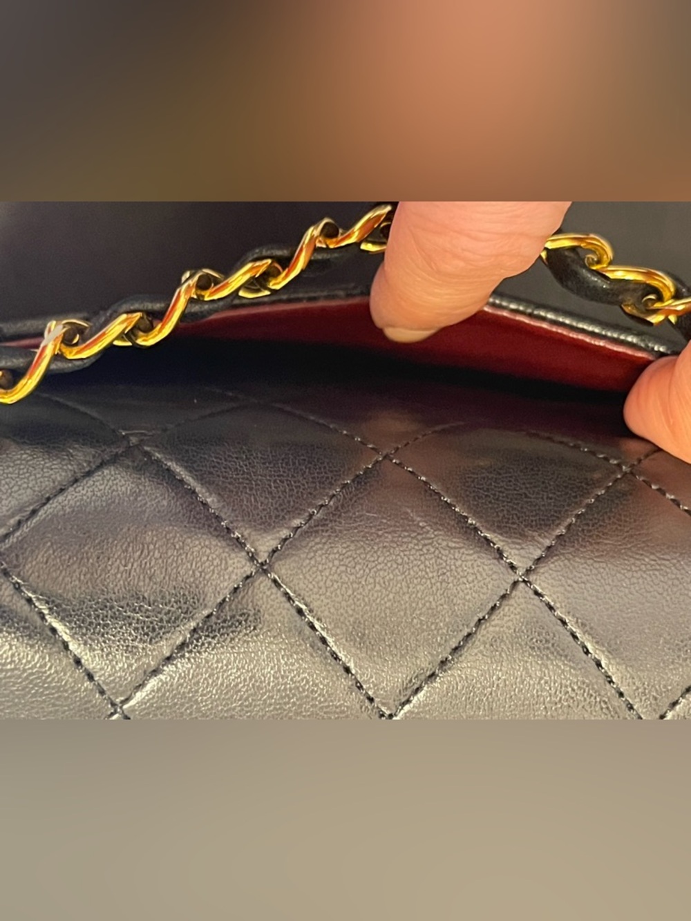CHANEL Black Quilted Shoulder Bag with Gold Chain - Picture 12 of 16